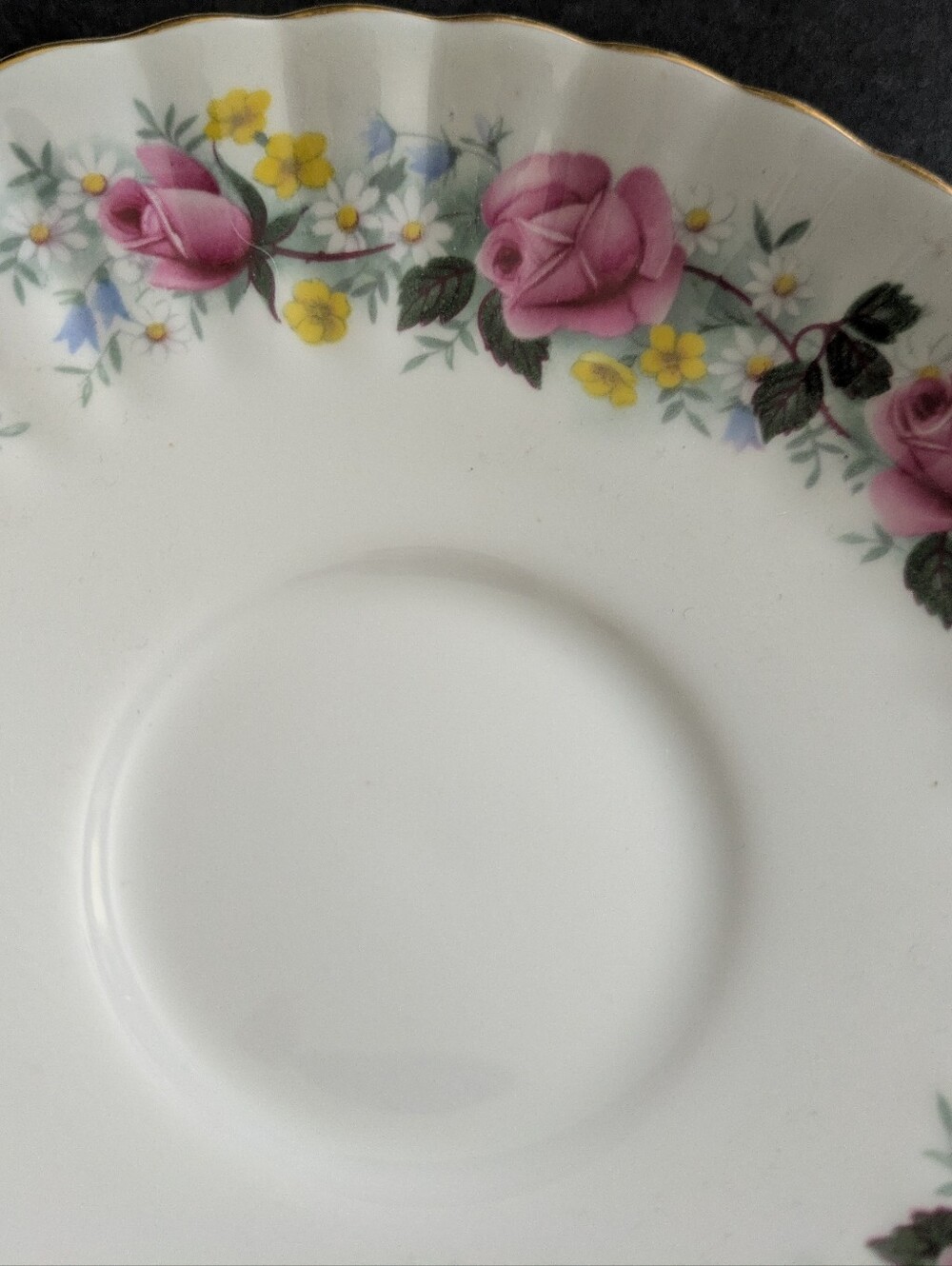 Small Vintage Floral Saucer